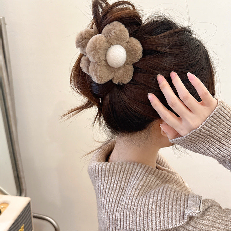 Plush Barrettes Women's High Sense