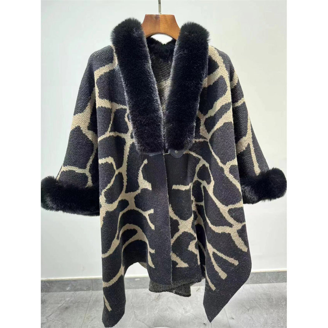 Thick Warm Extended Cape Loose