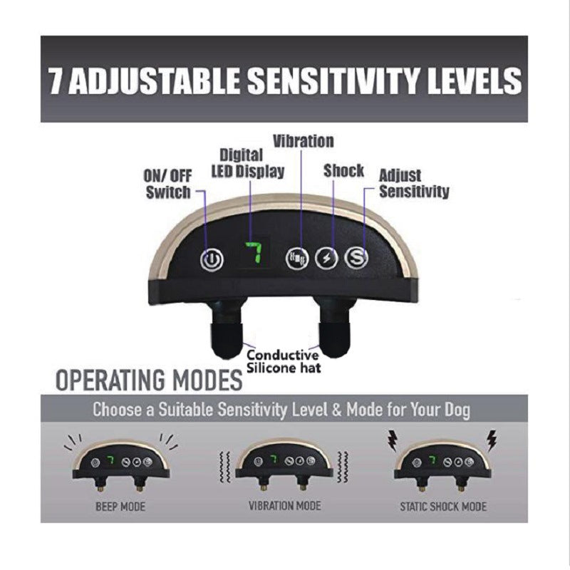 Pet Bark Stopper Electric Shock Vibration Collar