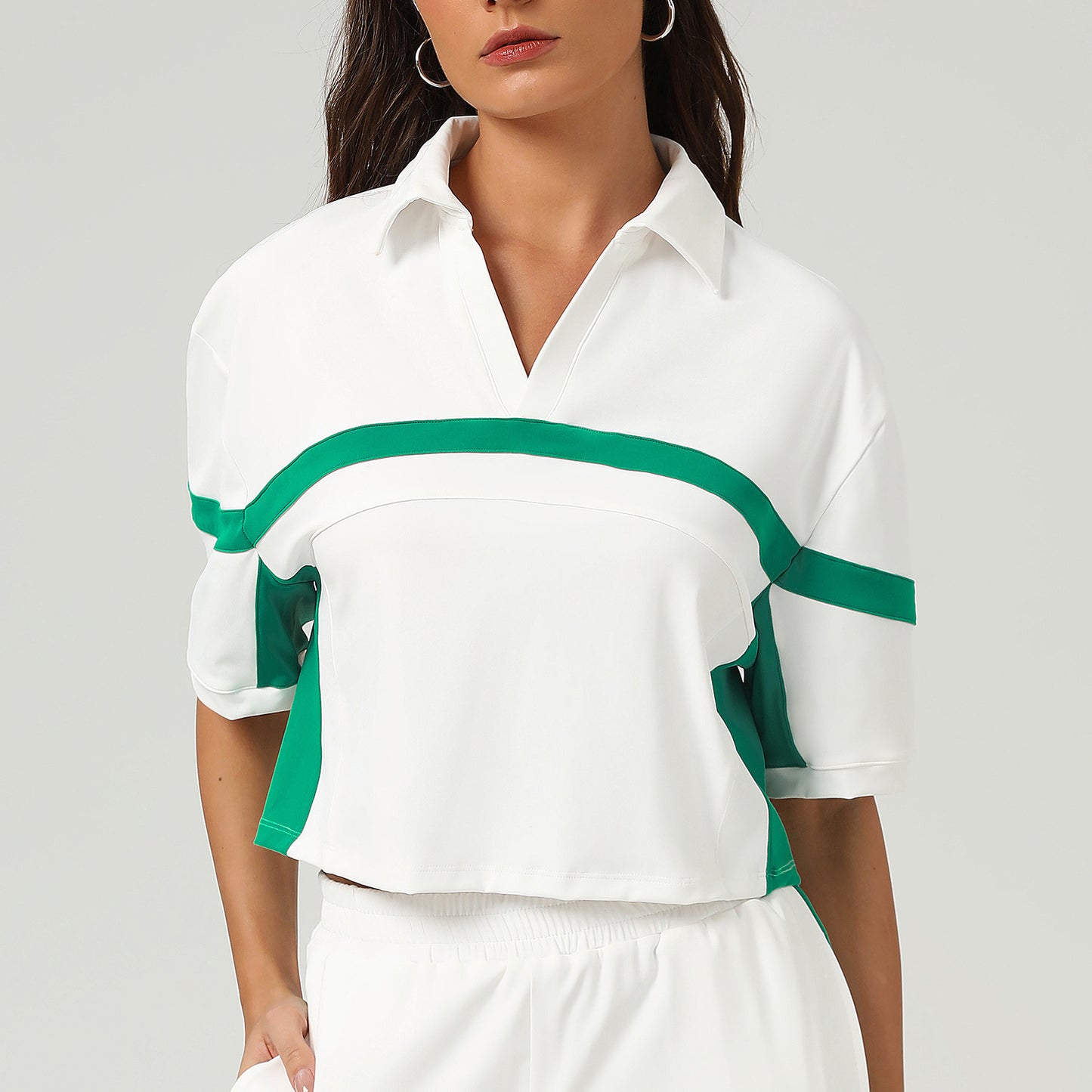 Casual T-shirt With A Polo Collar Quick-drying Fitness And Yoga Wear