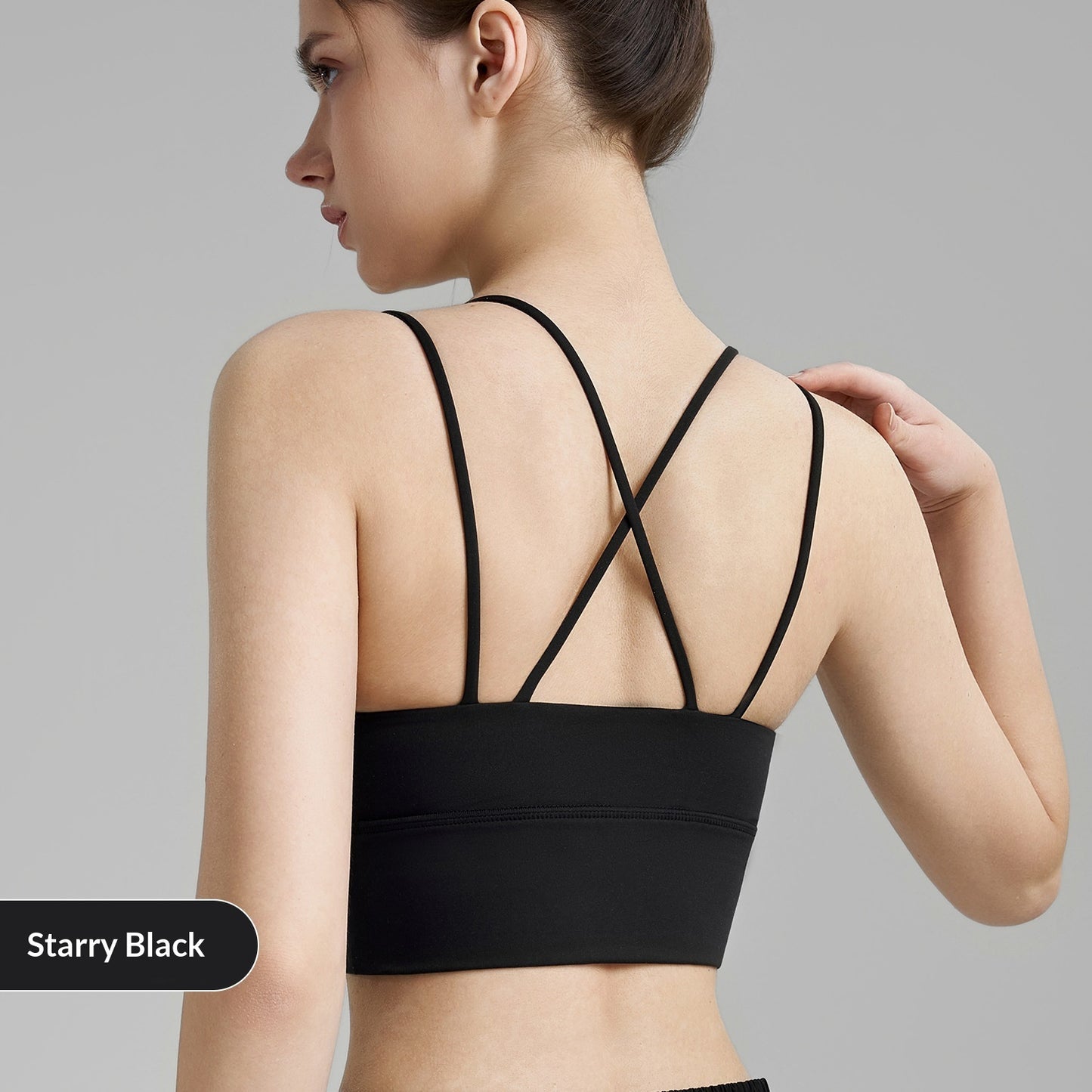 Double-strap Fitness Bra Fixed Cup Naked Feeling Yoga Vest
