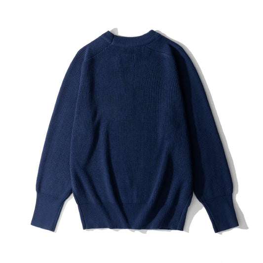 Woolen Sweater Warm Thick Solid Color Long Sleeve Sweater
