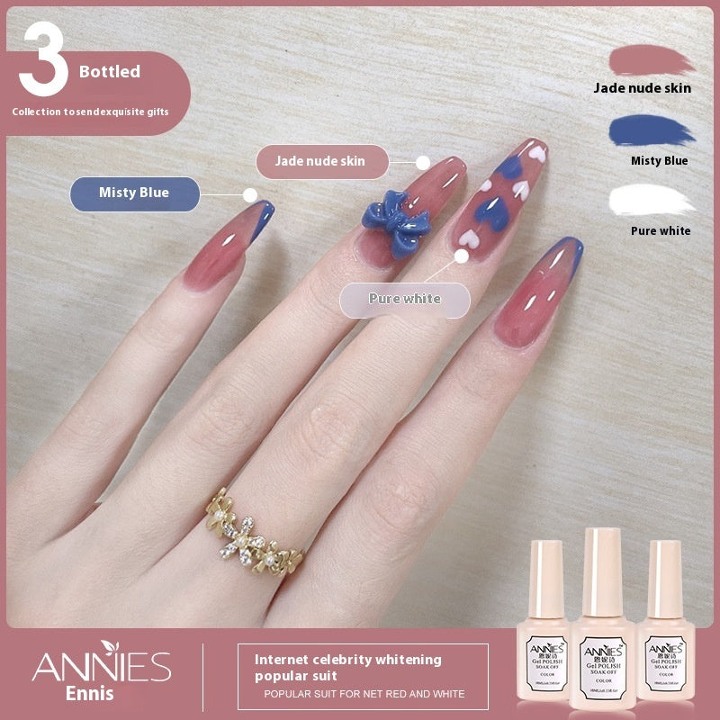 Women's Three-color New Ice Jelly Nude Color Gel Nail Polish Suit