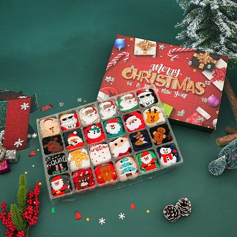 New 12 Pairs Christmas Stockings Gift Box
