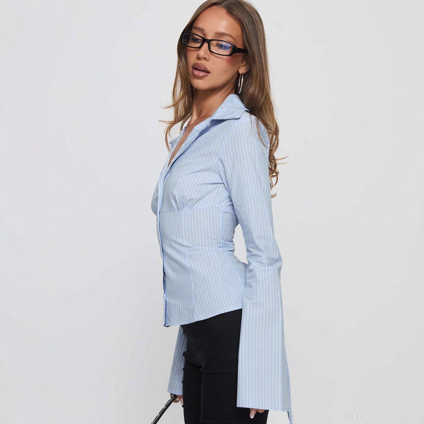 Striped Long-sleeve Shirt Autumn Chic New Style
