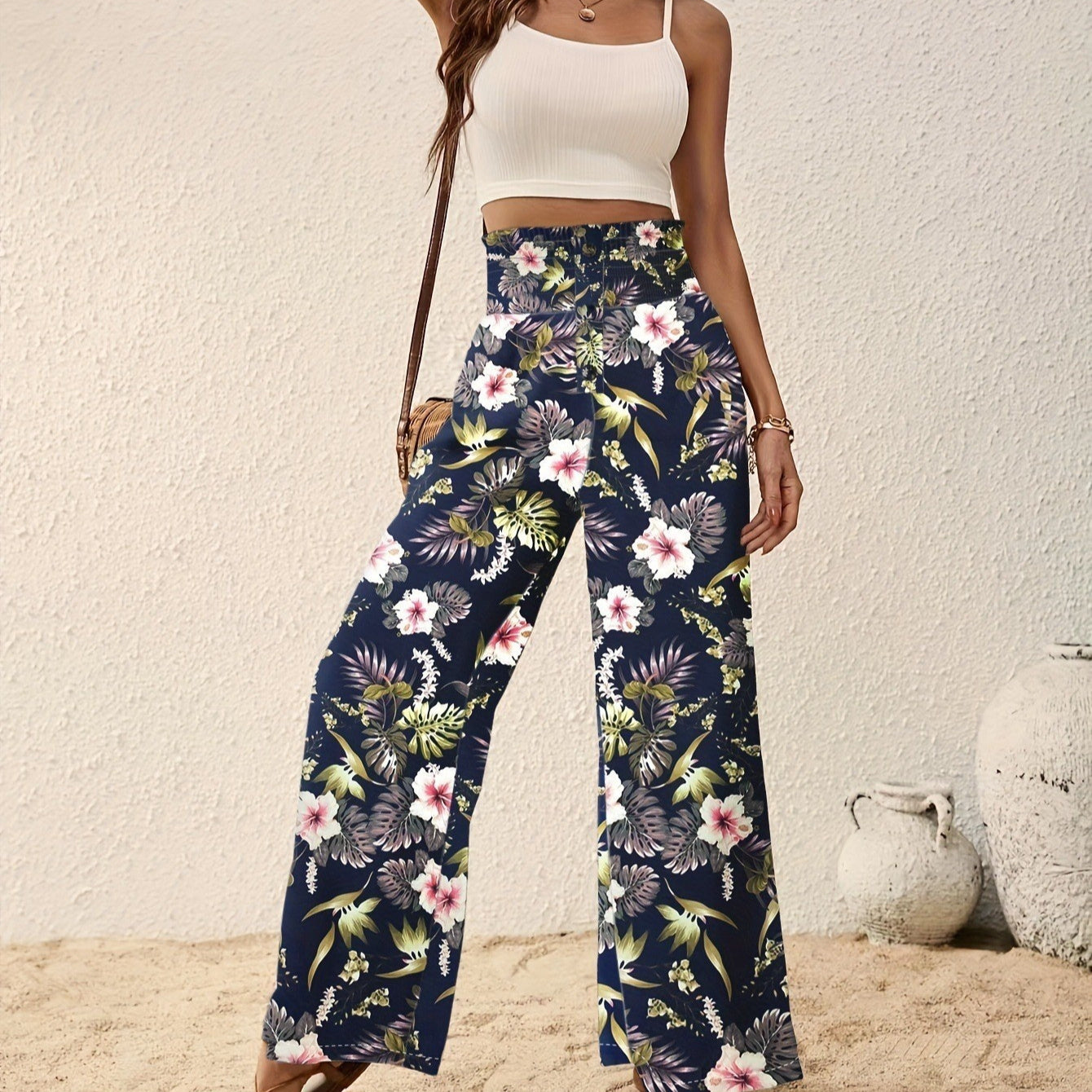 Versatile Casual Women's Springsummer Thin Loose Women's Wide-leg Pants
