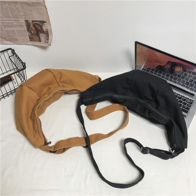 Women's Fashion Casual Solid Colour Canvas Bag