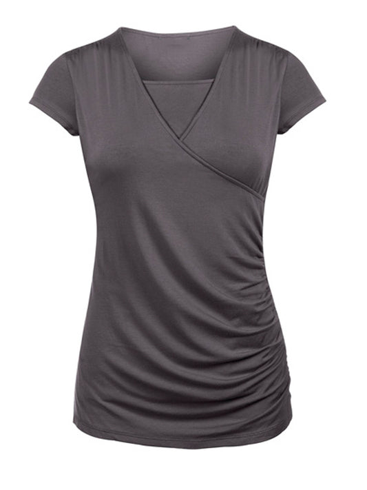 New Round Neck Short Sleeve Slim Fit Maternity T-shirt