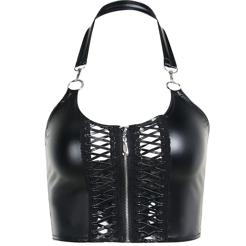 European And American Hollow Deep V Hanging Neck Sling Women