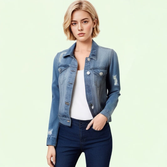 European And American Hole Lining Short Sleeve Women Women's Cowboy Coat