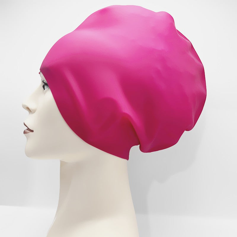 Waterproof Not Squeezing Head Extra Large Silicone Ear-protecting Swimming Cap