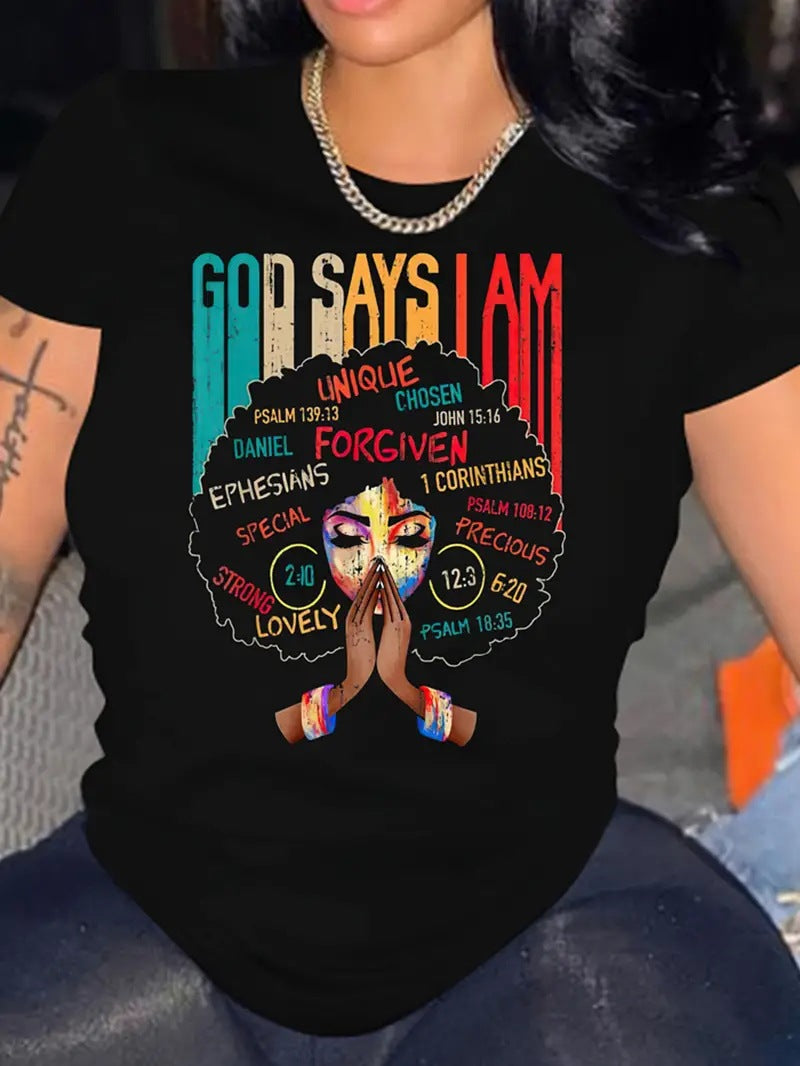 Printed Short-sleeved T-shirt Trendy