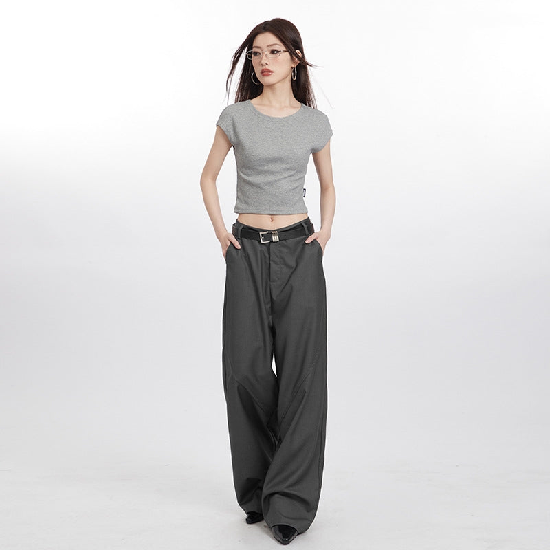 European And American Retro Design Drape Wide-leg Casual Pants
