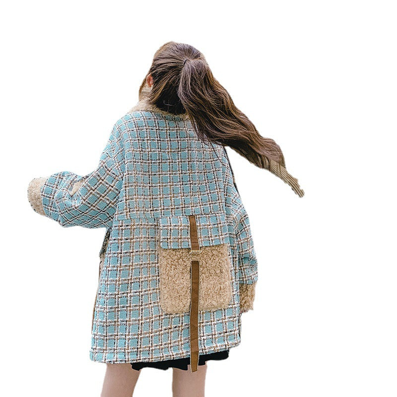 Lamb Wool Parka Female Winter Coat
