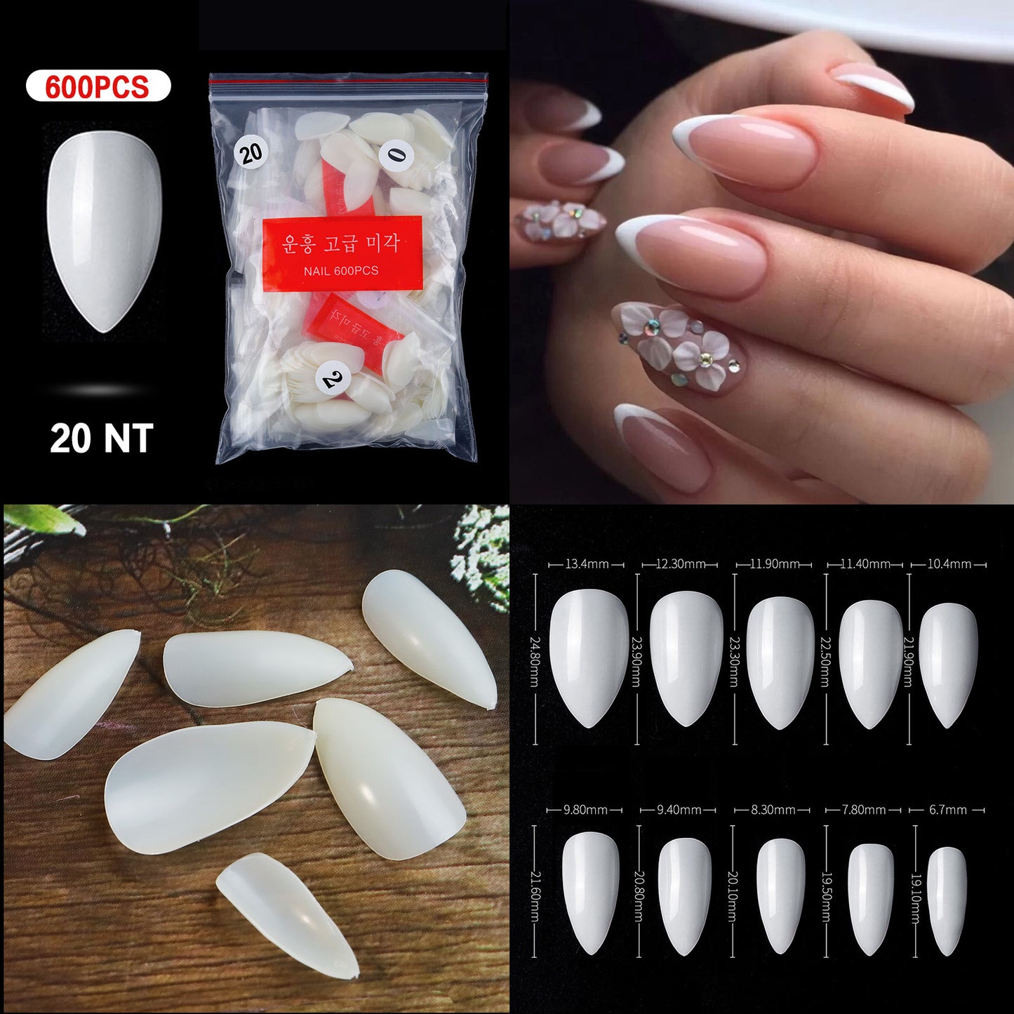 French Pointed Non-marking Ballet Transparent