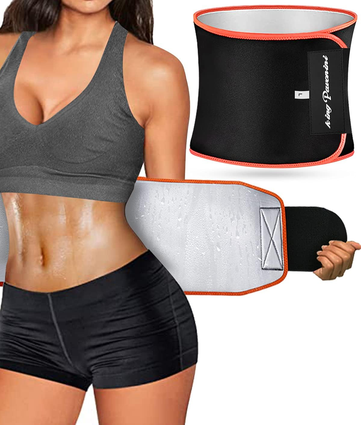 Waist Trimmer for Women & Mens Waist Trainer Sweat Belt plus Size, Upgraded