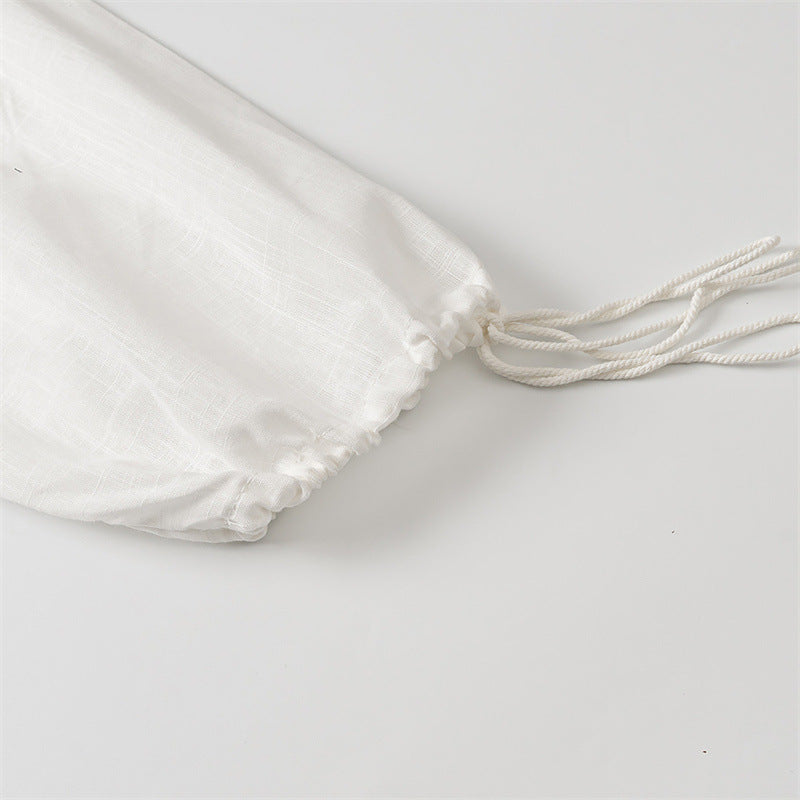 Women's Fashion Simple Bamboo Linen Shirt