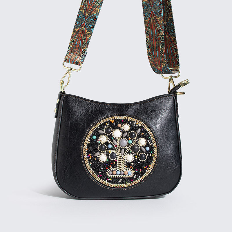 Perle Turkis Etnisk Stil Tote Spand Skulder Crossbody Taske
