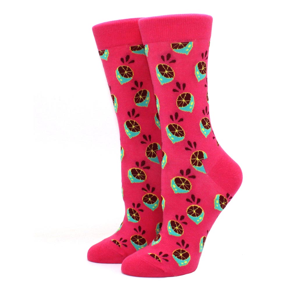 Colorful Women's Cotton Round Socks Funny Banana