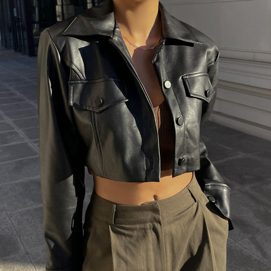 Fashion Women's Motorcycle Suit Single Breasted Coat