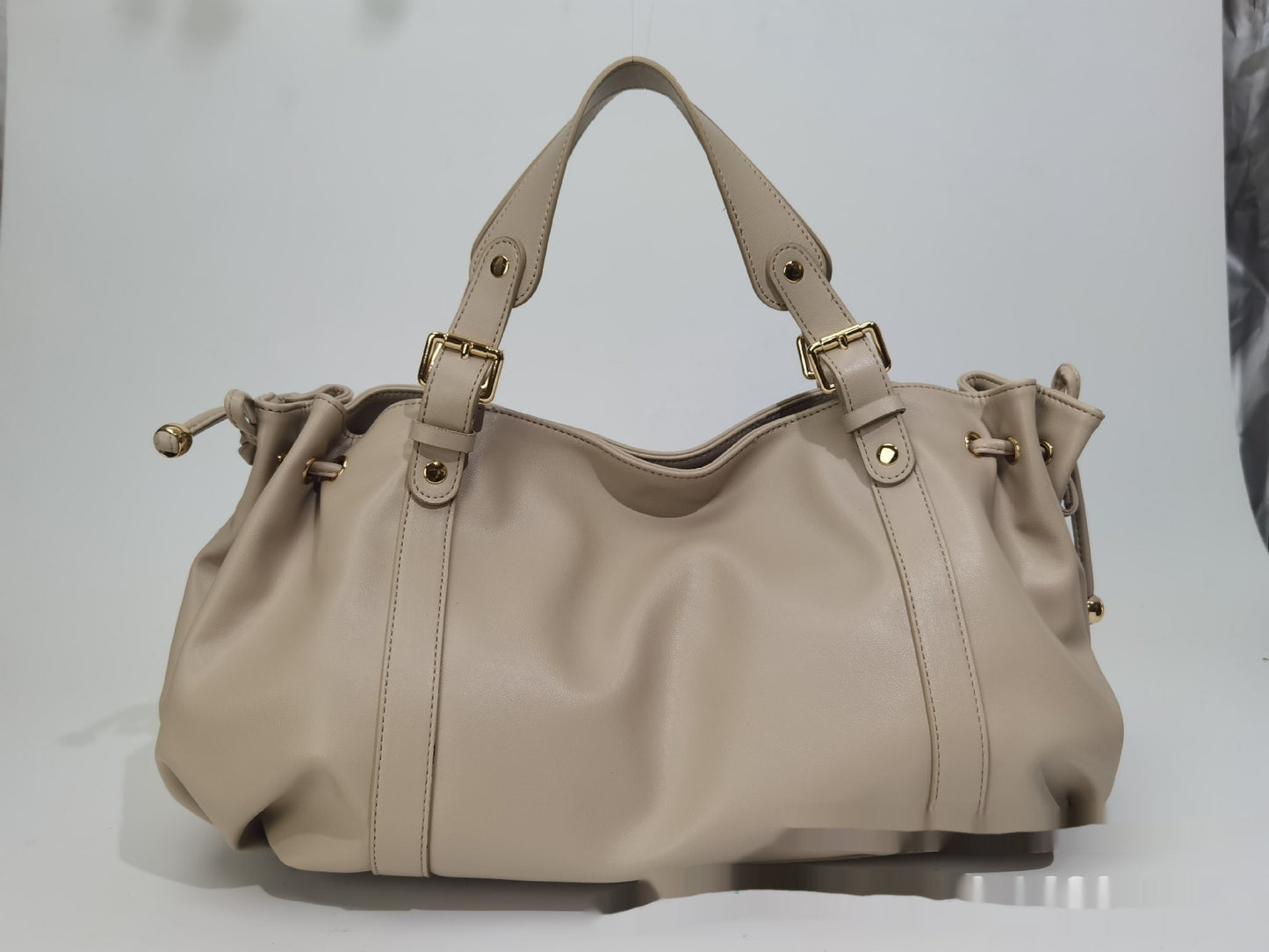 Womens Solid-Color Simple Tote HandbagShoulder Bag
