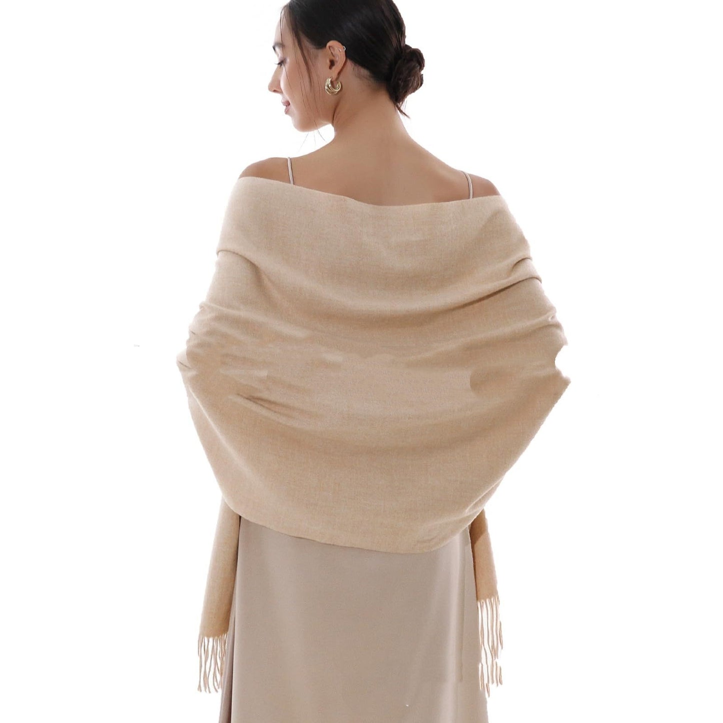 Women's Cashmere-like Scarf Solid Color Tassel Simple All-match Wrap