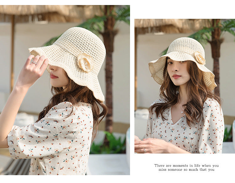 Female Spring And Summer Japanese Face Cover Sun-proof Sun-shade Fisherman Hat