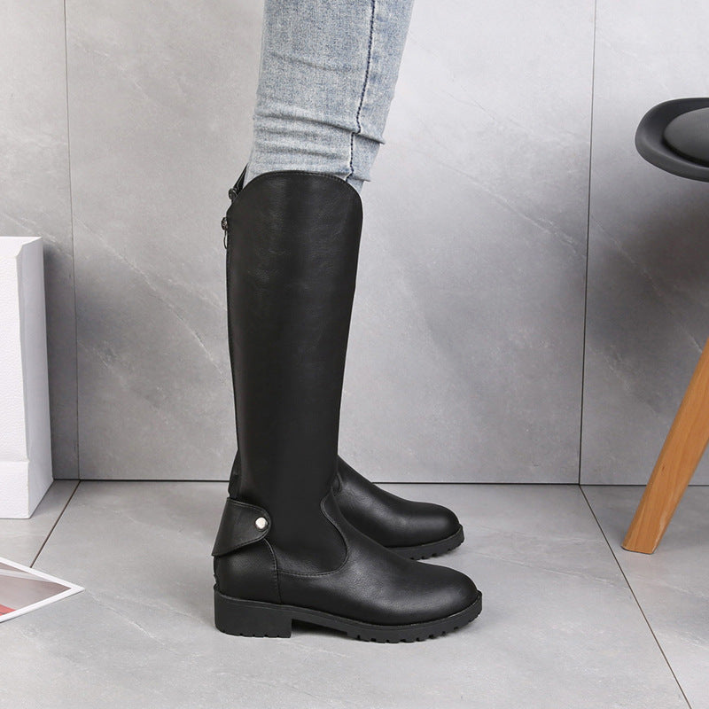 Flat Boots Knee On Stretch Rider