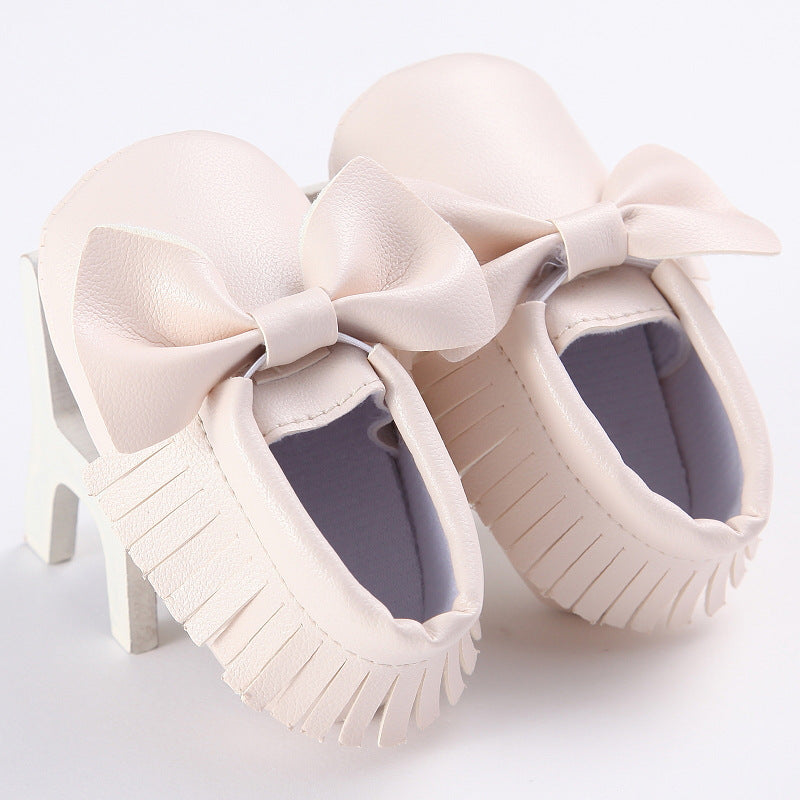 Spring And Autumn New 0-1 Years Old Boys And Girls Baby Shoes Tassel Pu Bottom Non-slip Casual Baby Shoes