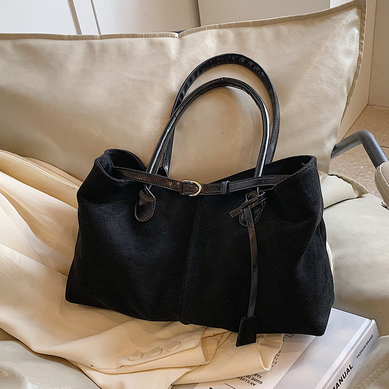Retro Large-capacity Suede Shoulder Tote Bag