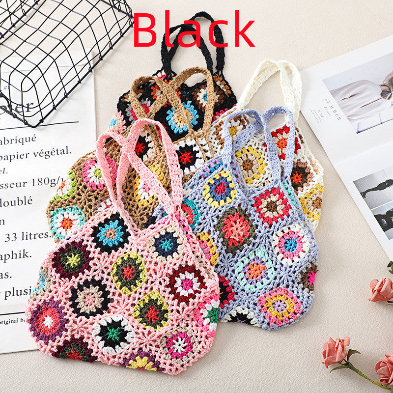 Handmade Crochet Weave Vintage Hollow Bag