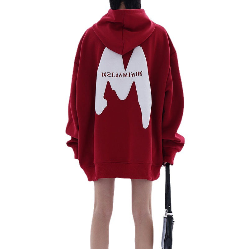 Women's Design M Foam Letters Hoodie