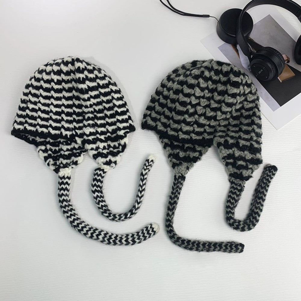 Women's Mixed Color Ski Parent-child Ear Protection Hat
