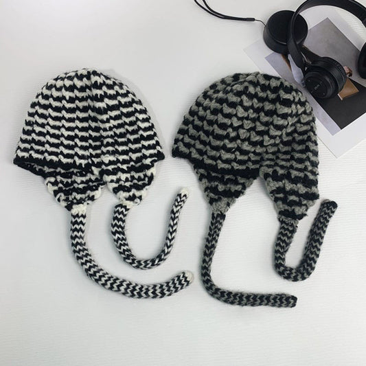 Women's Mixed Color Ski Parent-child Ear Protection Hat