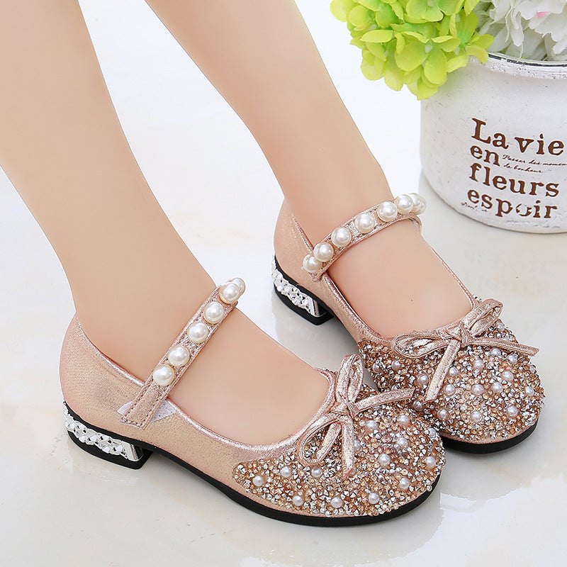 High-heeled Children's Soft-soled Children's Shoes