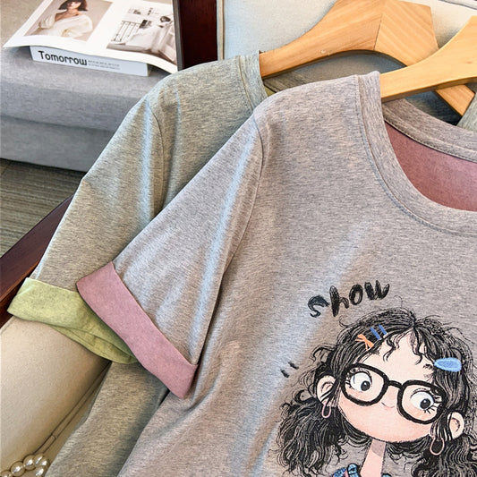 Short Sleeve T-shirt Plus Size Lazy Fashion Loose