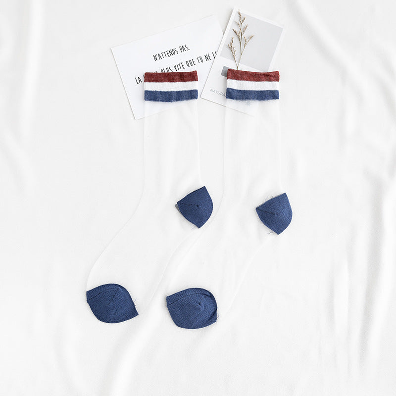 Women's Fashionable Breathable Cotton Bottom Tube Socks