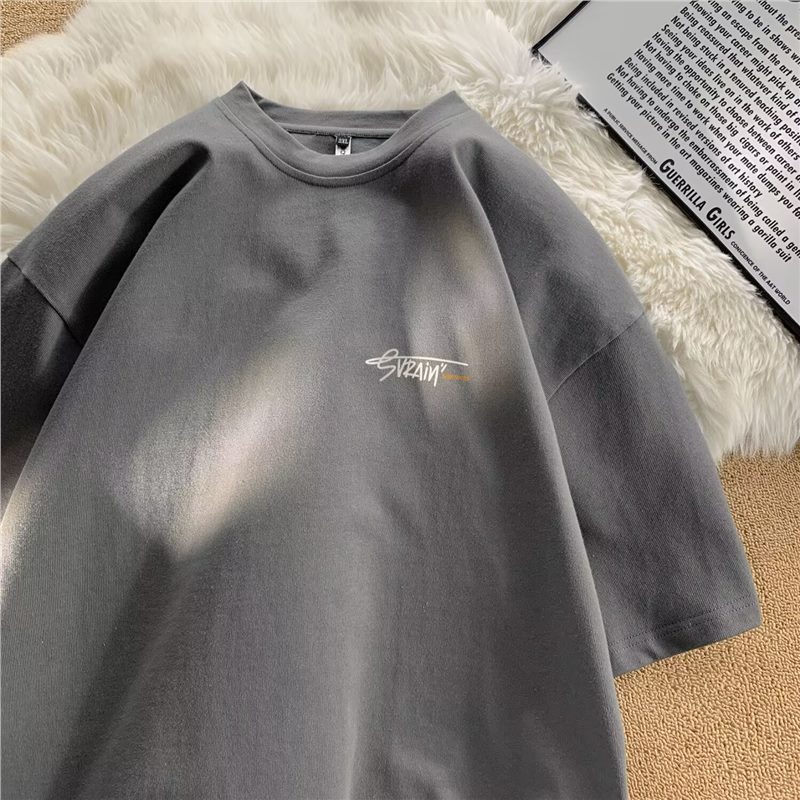 Student Summer Loose Ins Casual Round Neck Bottoming Shirt