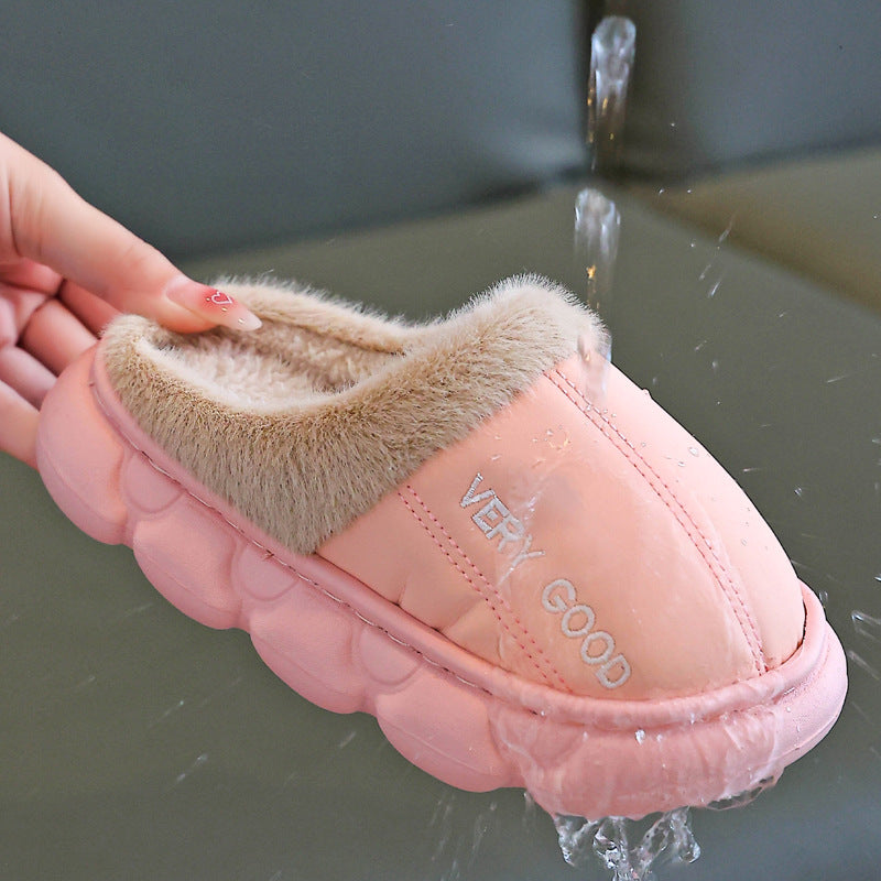 Winter Anti-slip Waterproof Cotton Slippers For Children