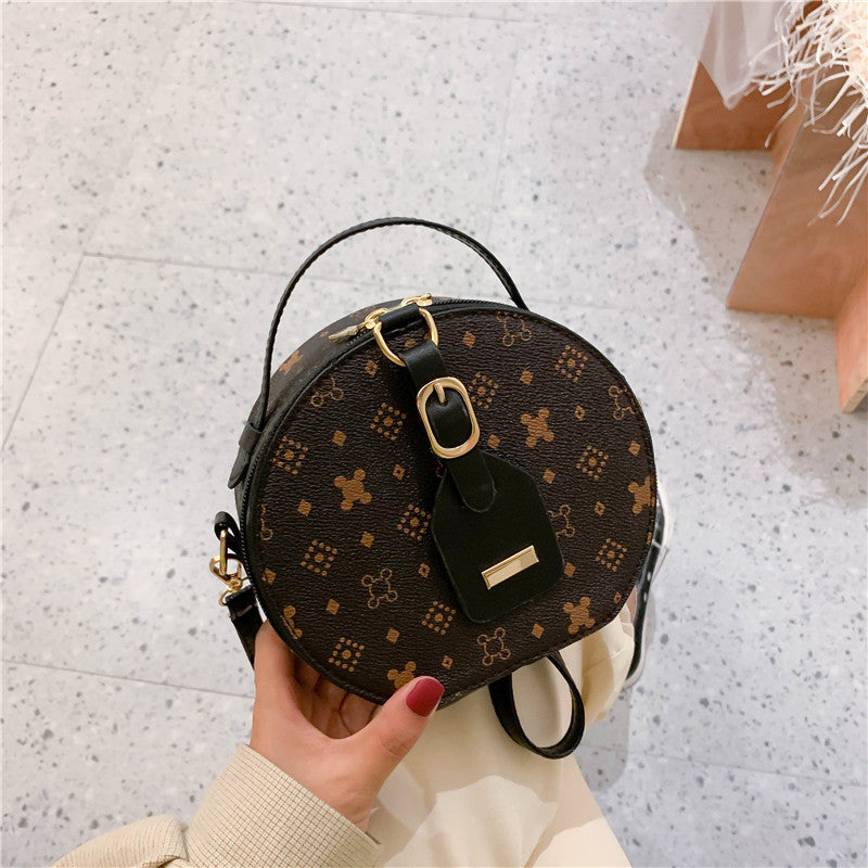 Crossbodytaske Retro Fashion Western Style Bærbar Rund Kagetaske