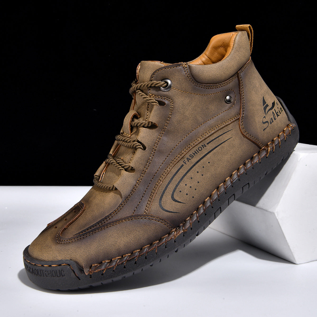 Plus-size Mens Fashion With Hand-stitched Soles
