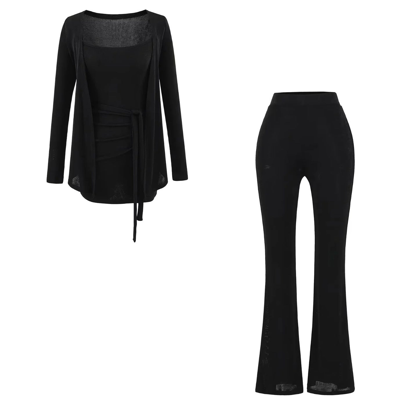 A Three-piece Outerwear Set With A Seductive Innocent Vibe For Layering