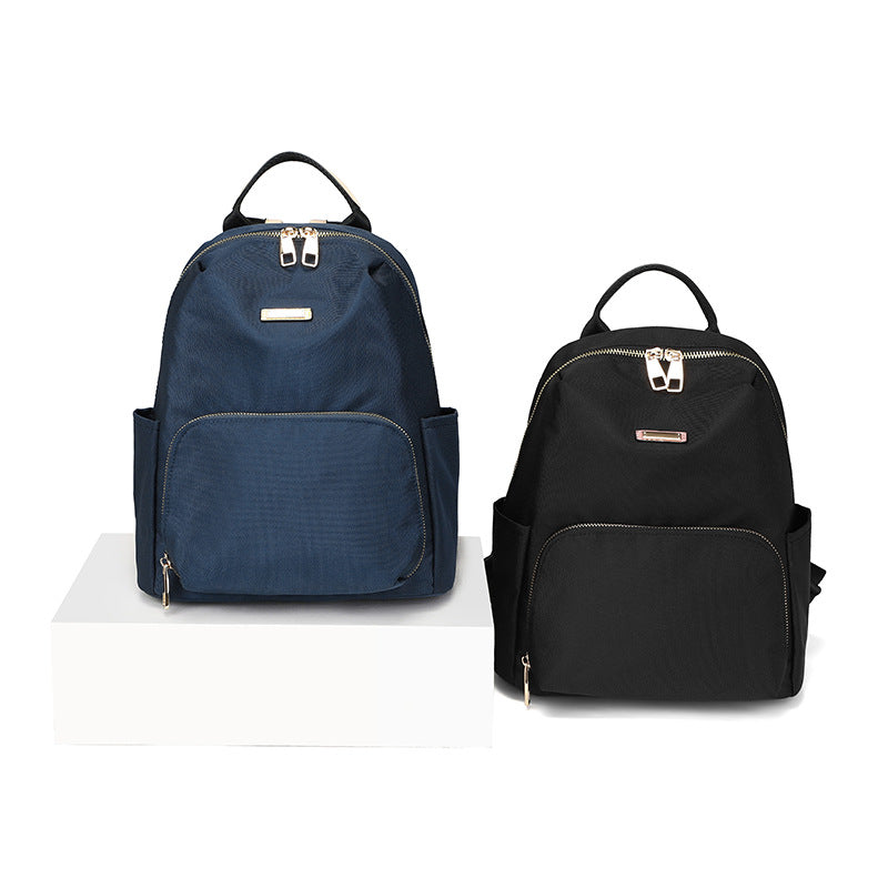 Trendy Korean Style Pure Color Simple Stylish Oxford Cloth Women's Backpack