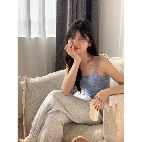 Summer All-match Slim Sling Sleeveless Outer Top
