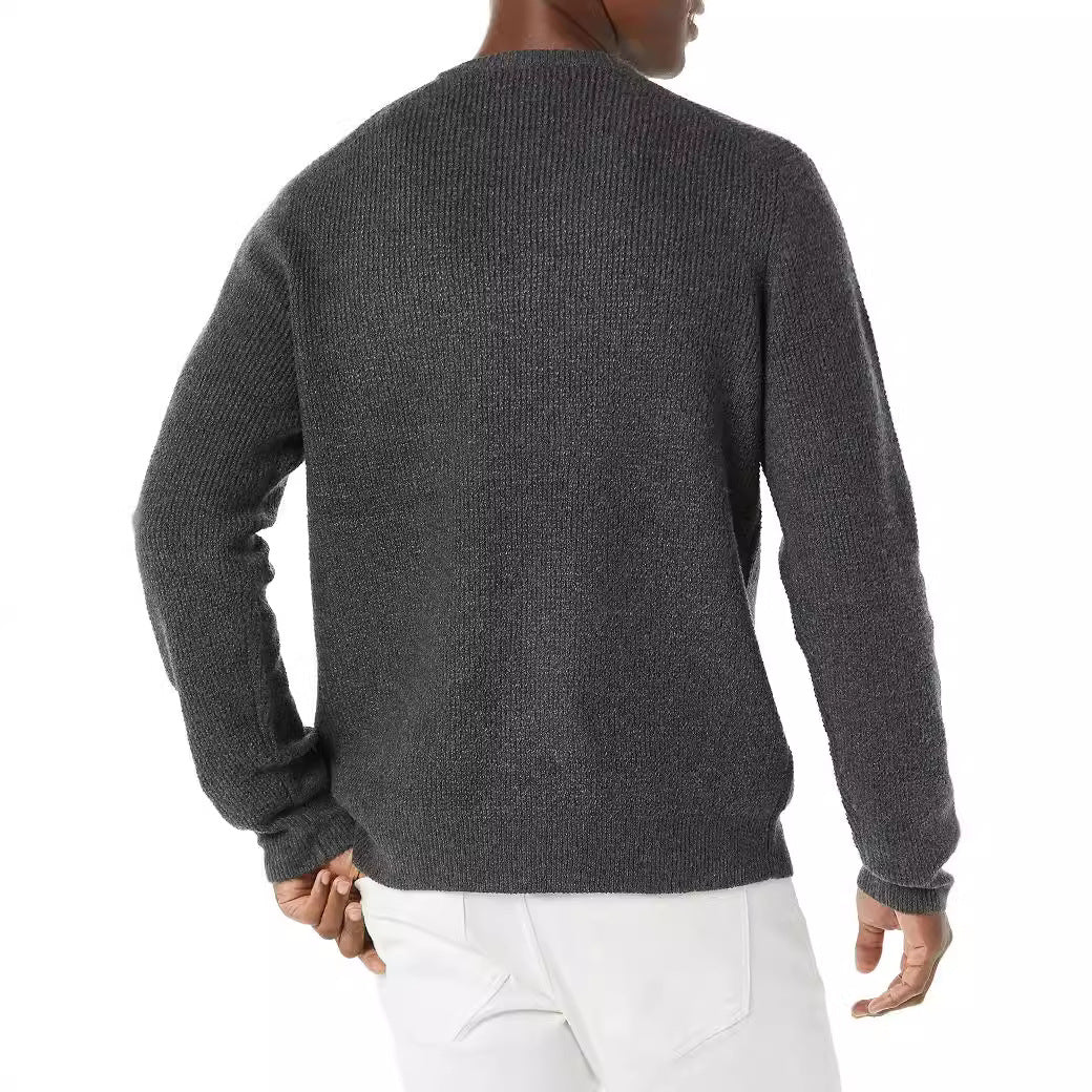 Crew Neck Casual Men's Sweater Loose Pullover Knitwear