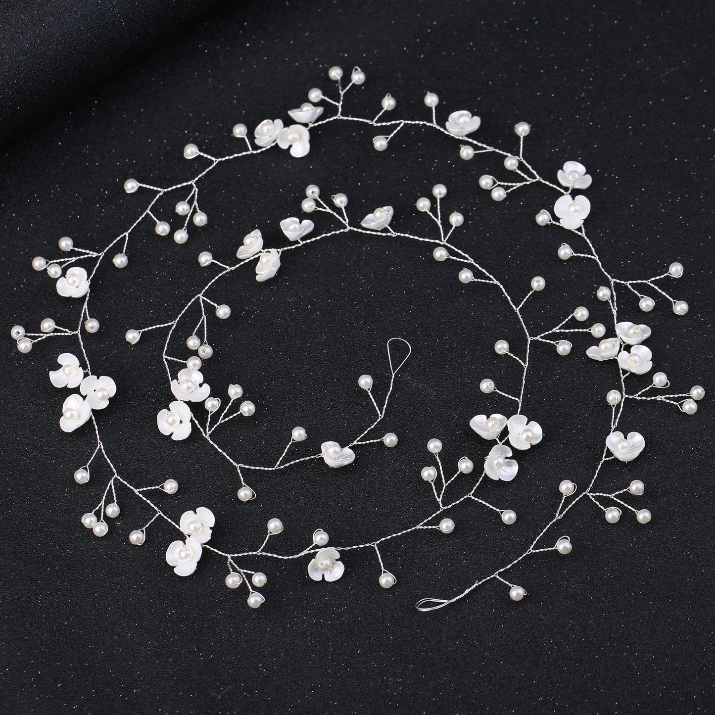 Korean Bride Handmade Pearl Crystal Hairpin Pin U-shaped Clip