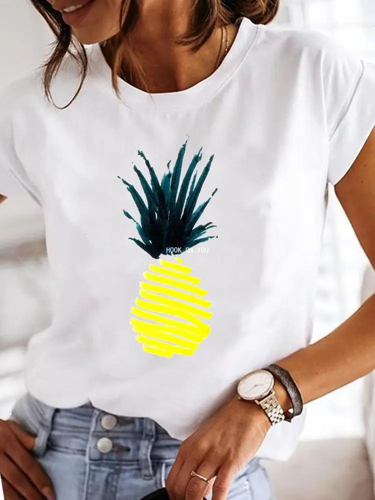 Simplicity Love Lettered Casual Cartoon Fashionable