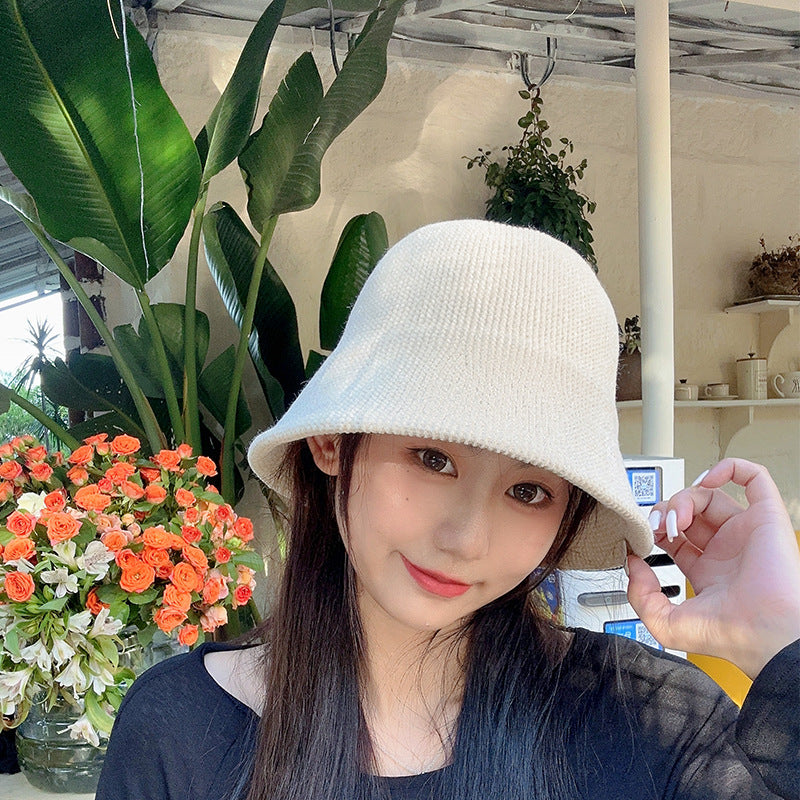 Women's Autumn And Winter New Lamb Wool Bucket Hat