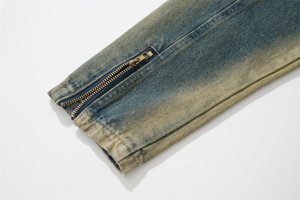 American Workwear Stitching Denim Coat
