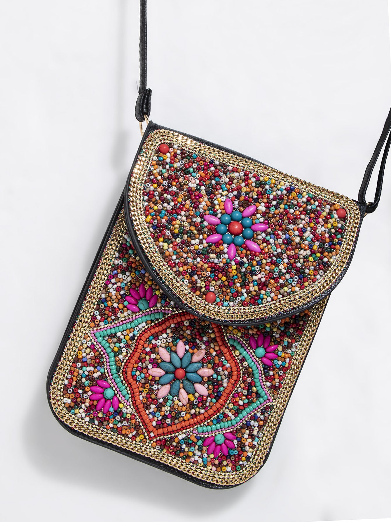 Bohemian Style Bead Satchel Shell Phone Bag